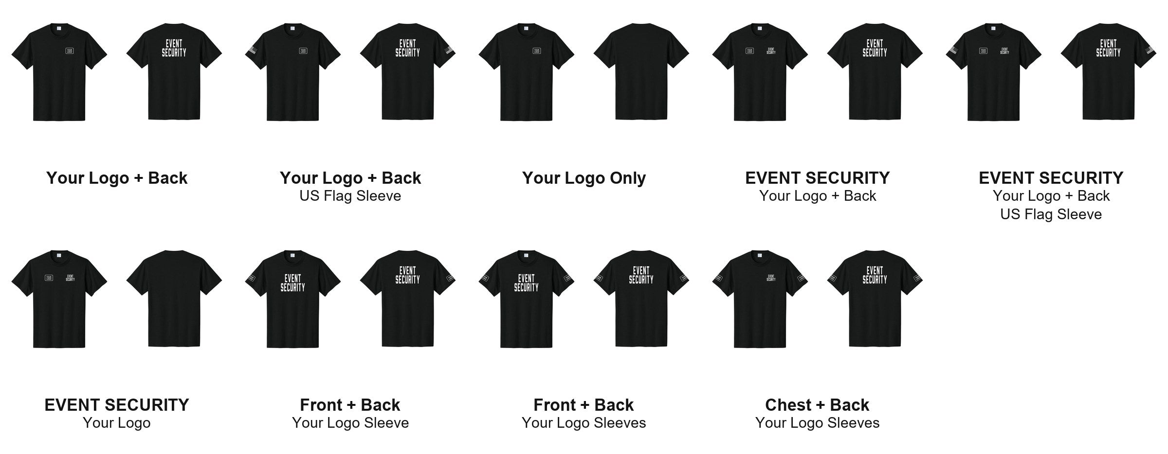 EVENT SECURITY print layouts