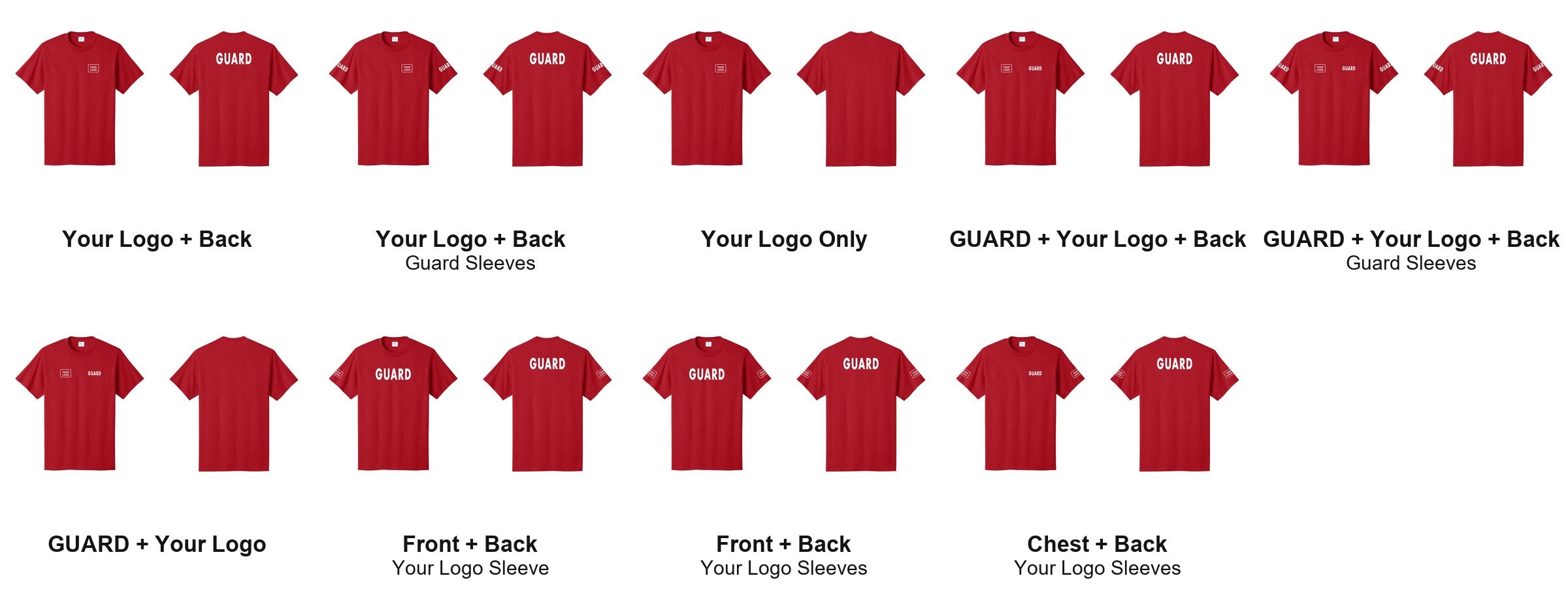 GUARD t-shirt print layouts