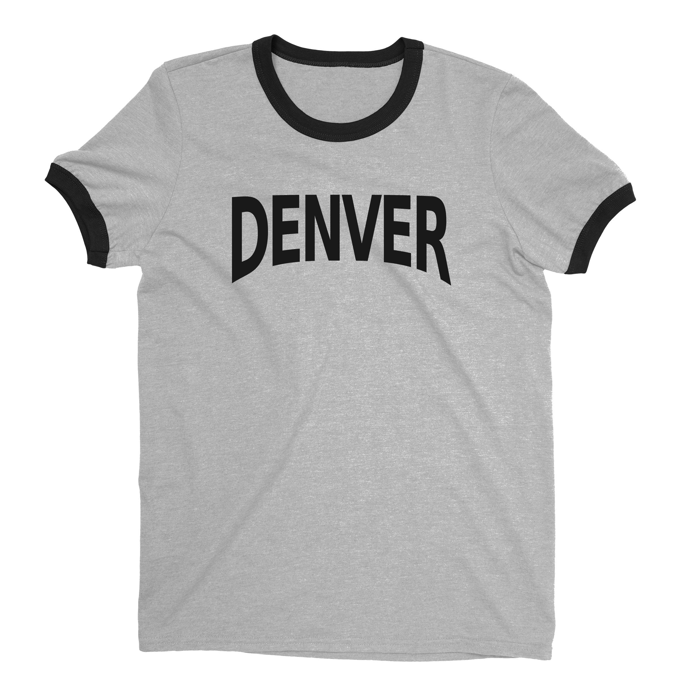 Denver Ringer Tee — Heather Gray