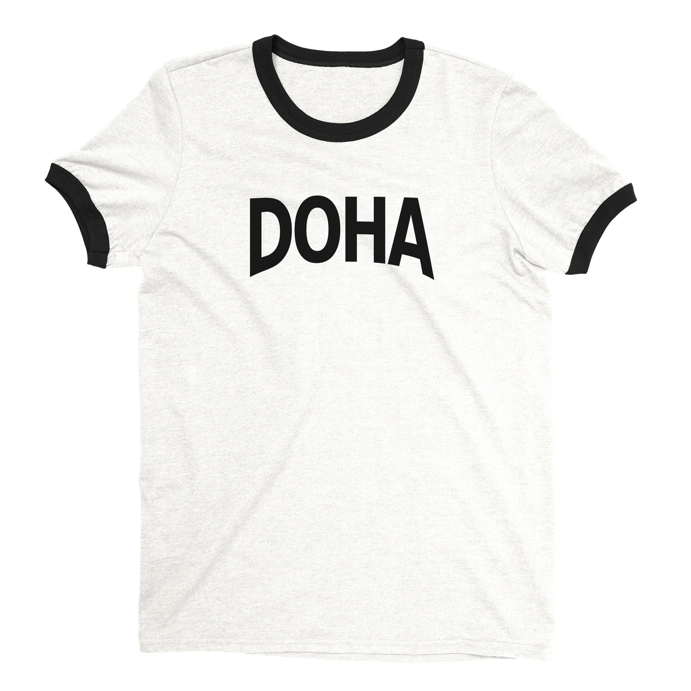 Doha Ringer Tee — White