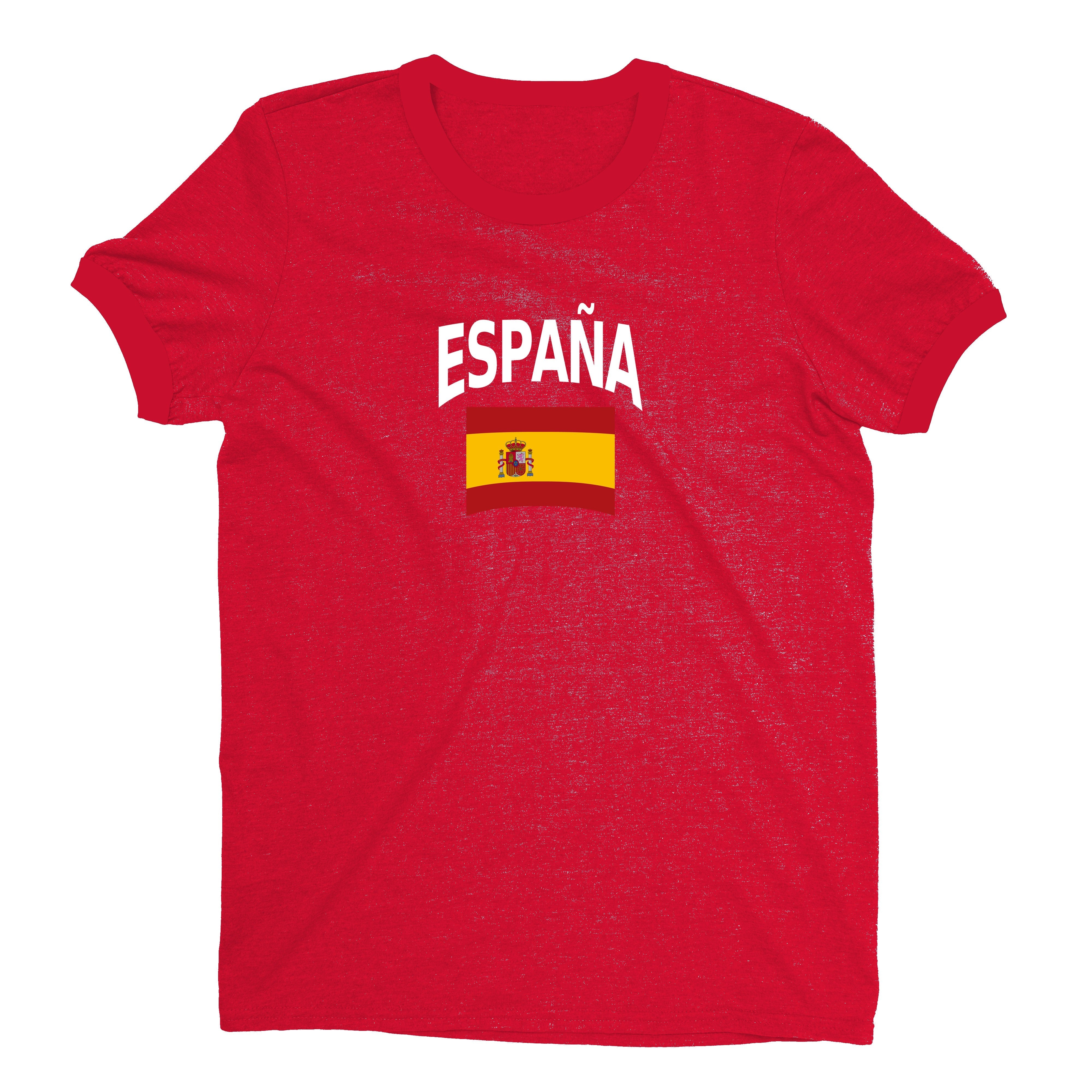 Spain World Cup Plain Tee Unisex T-Shirt -- NYC Factory - Standard Red