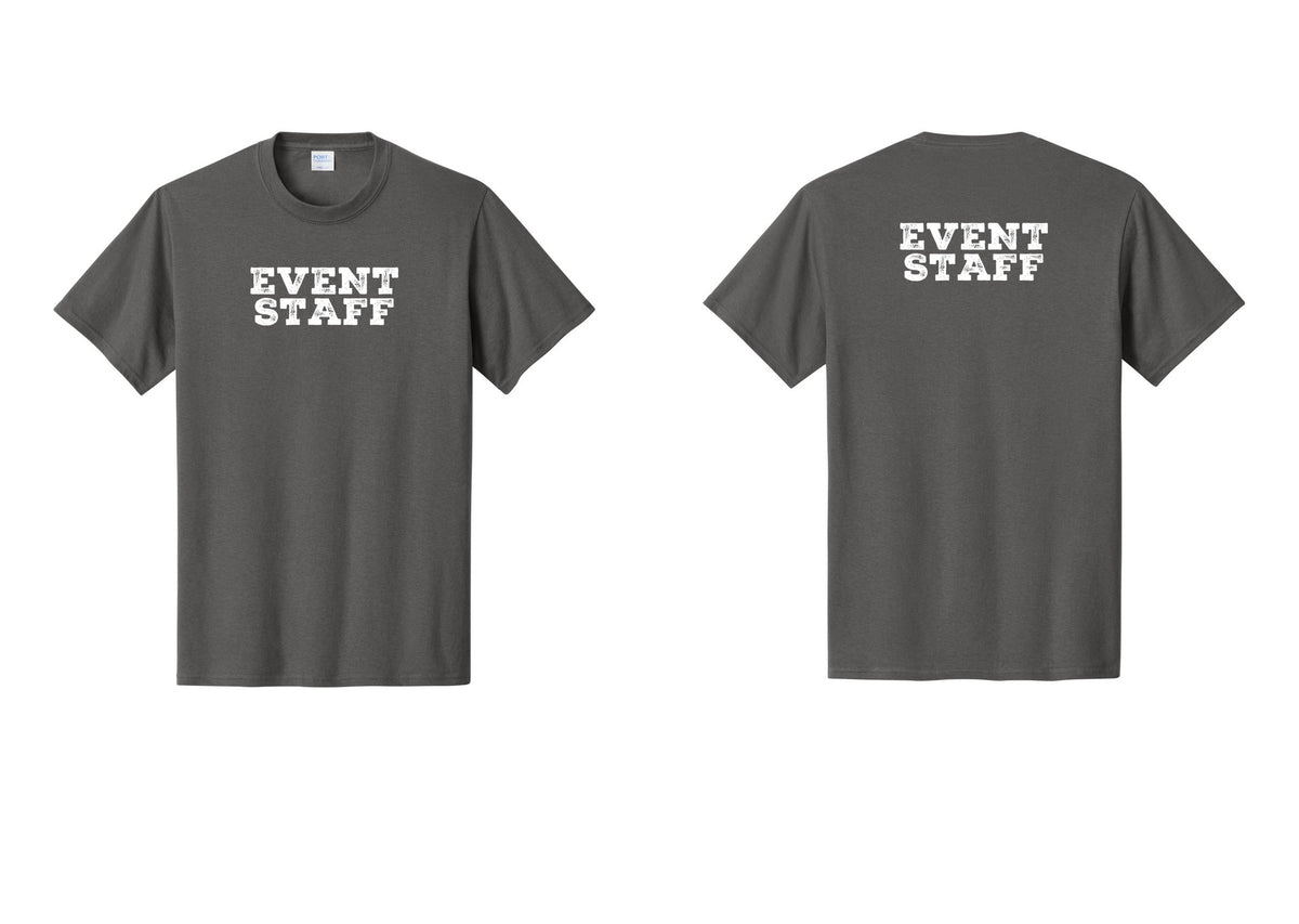 NYC Factory Event Staff T-Shirt - Front + Back - Charcoal