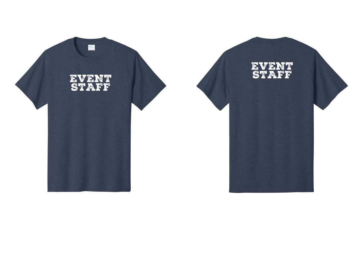 NYC Factory Event Staff T-Shirt - Front + Back - Heather Navy