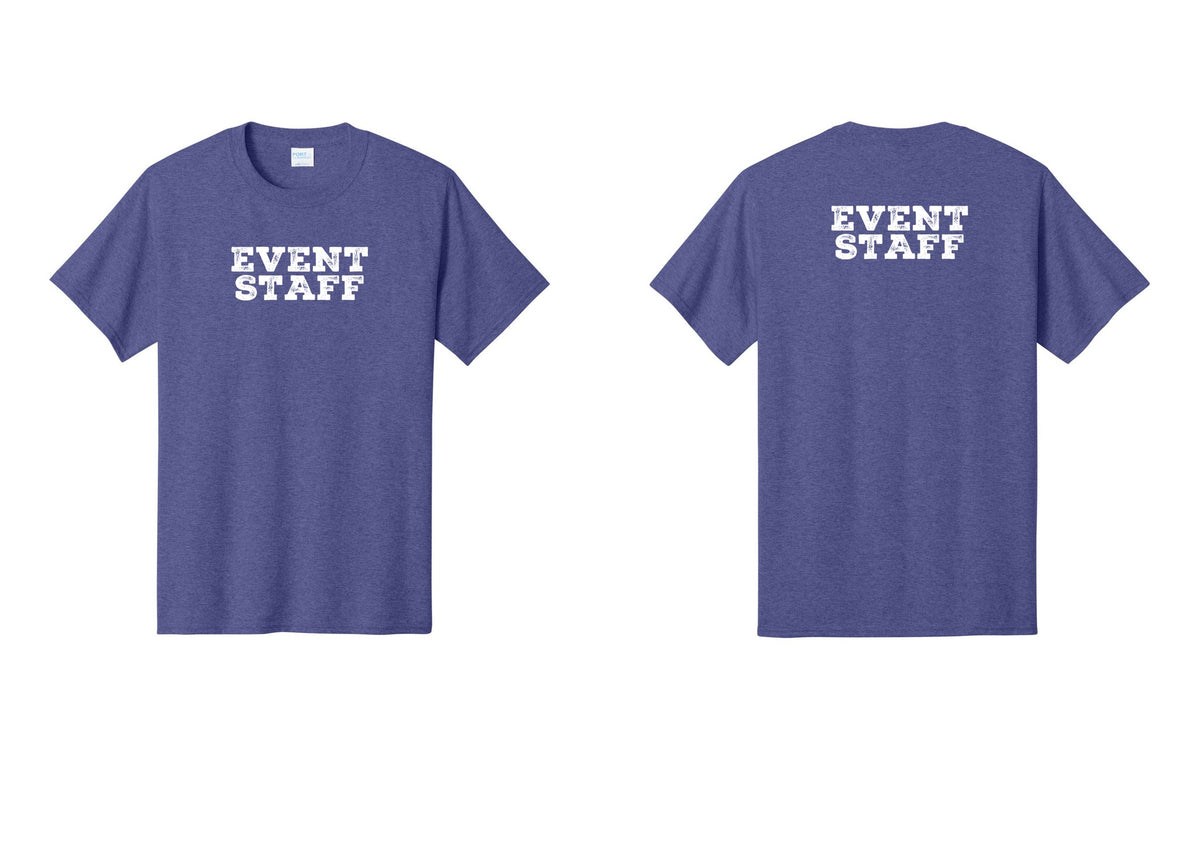 NYC Factory Event Staff T-Shirt - Front + Back - Heather Purple