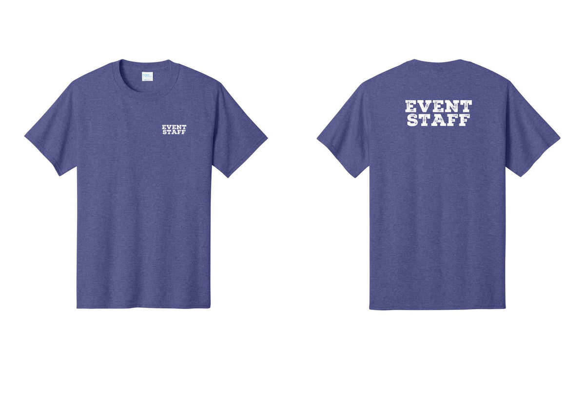NYC Factory Event Staff T-Shirt - Chest + Back - Heather Purple