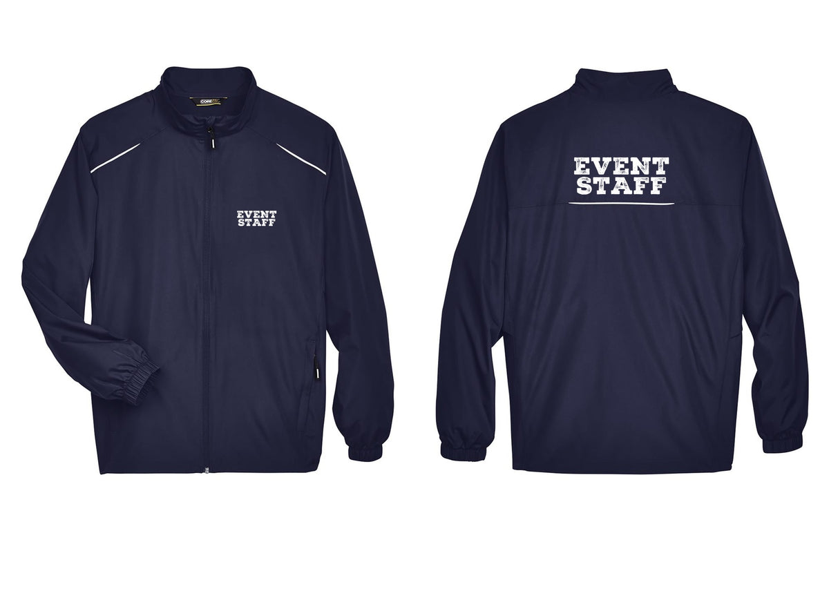 NYC Factory Event Staff Reflective Lightweight Jacket (Rustic) - Chest + Back - Classic Navy