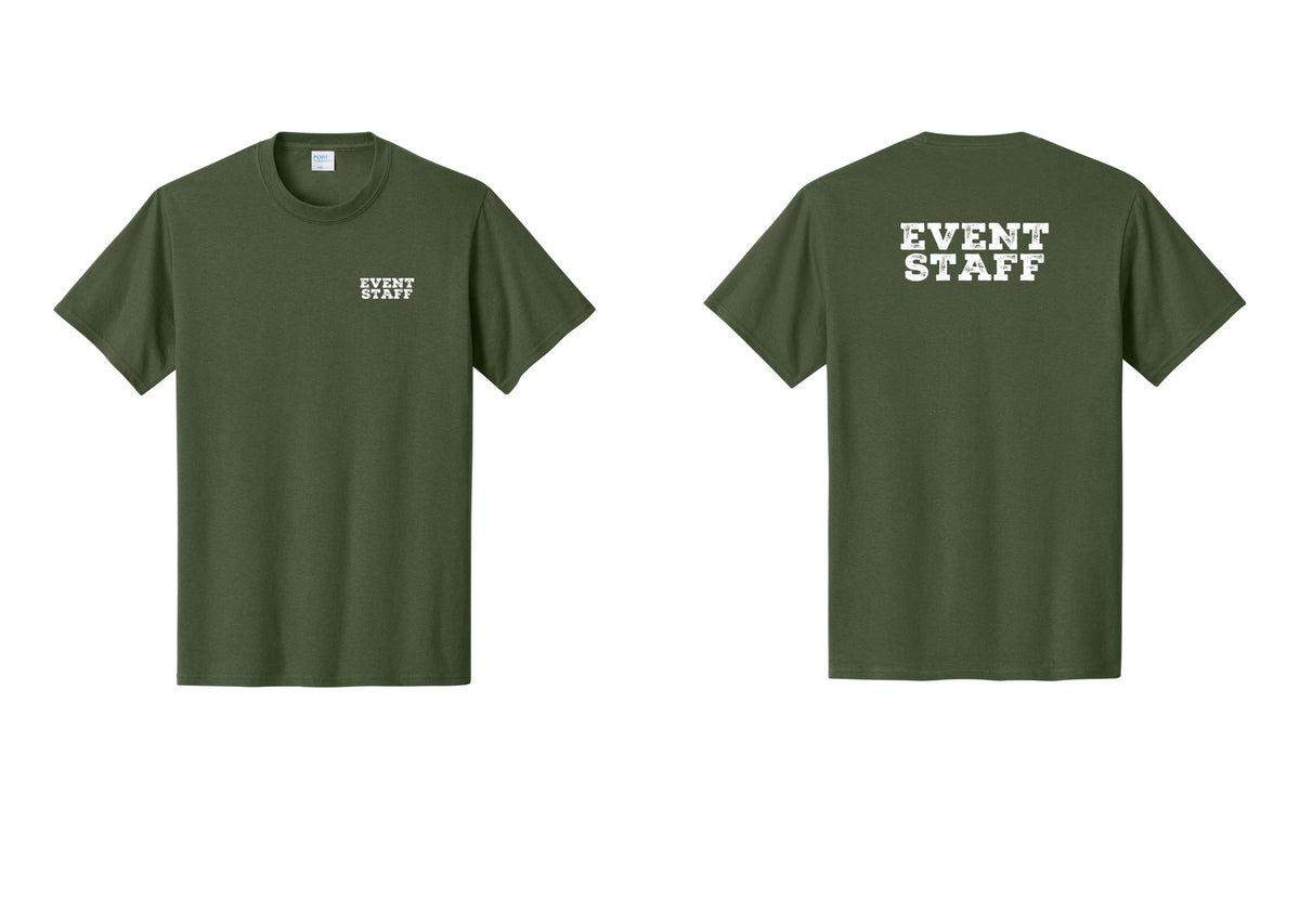 NYC Factory Event Staff T-Shirt - Chest + Back - Olive