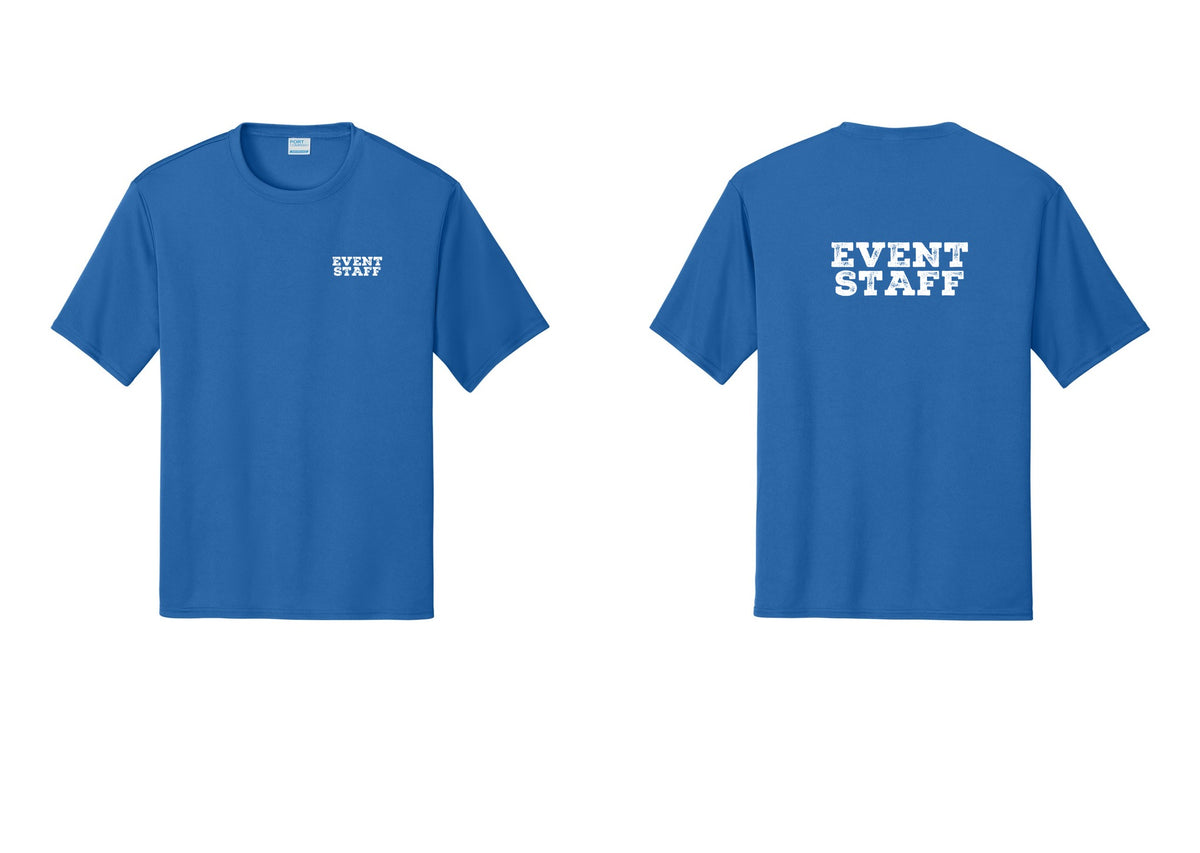 NYC Factory Event Staff Performance T-Shirt (Rustic) - Chest + Back - Royal