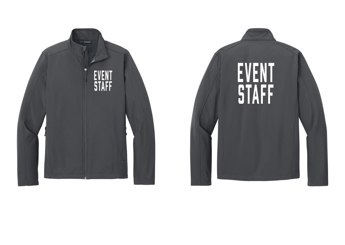 NYC Factory Event Staff Soft Shell Jacket (Classic) - Chest + Back - Battleship Grey