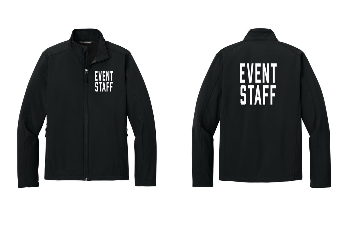 NYC Factory Event Staff Soft Shell Jacket (Classic) - Chest + Back - Black