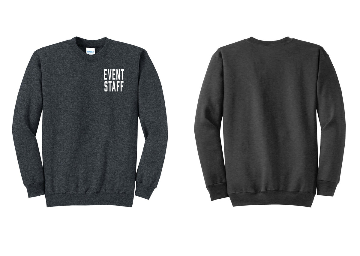 NYC Factory Event Staff Cotton Fleece Crewneck Sweatshirt (Classic) - Chest Only - Dark Heather Grey