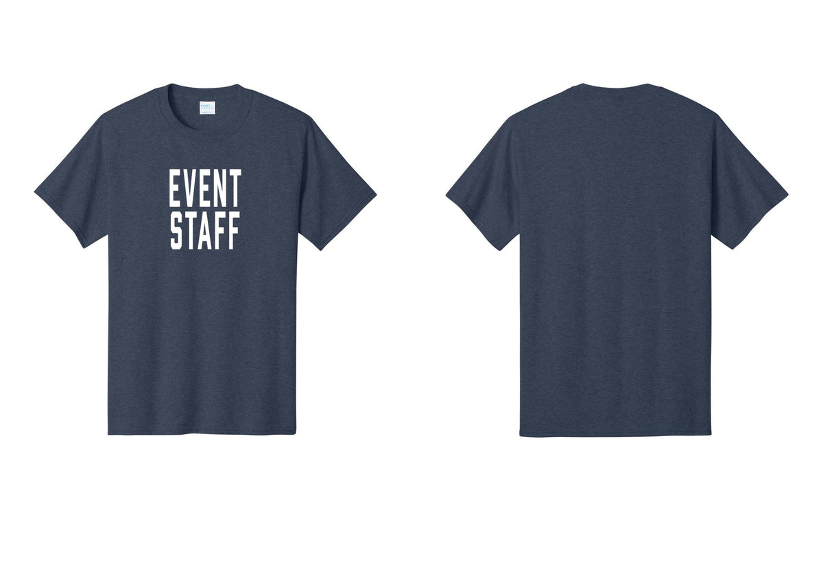 NYC Factory Event Staff T-Shirt, Condensed Lettering - Front Only - Heather Navy