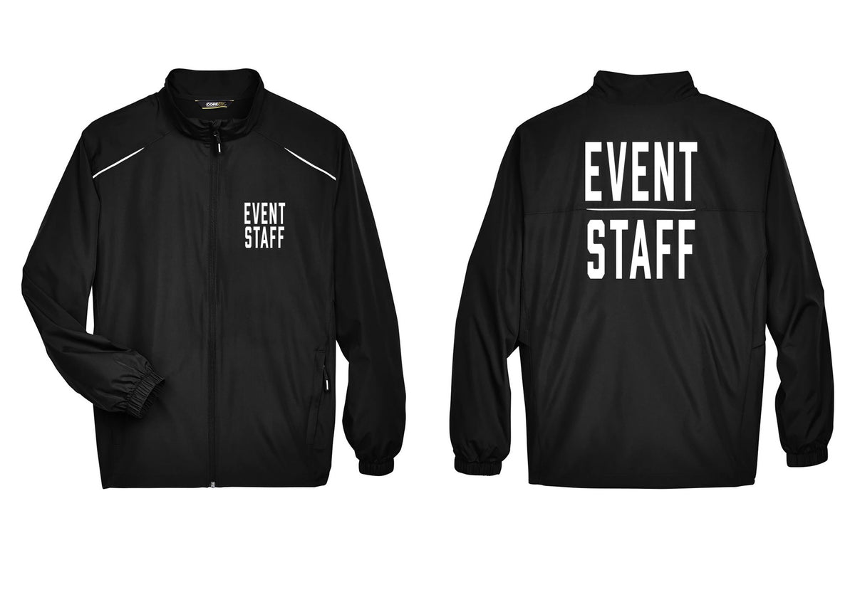 NYC Factory Event Staff Reflective Lightweight Jacket (Classic) - Chest + Back - Black