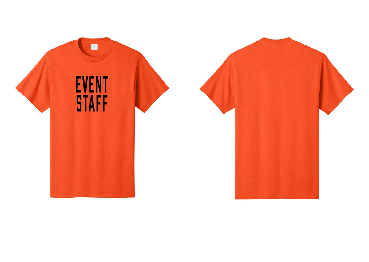 NYC Factory Event Staff T-Shirt, Condensed Lettering - Front Only - Orange