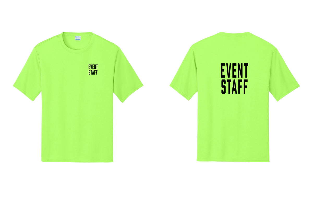 NYC Factory Event Staff Performance T-Shirt (Classic) - Chest + Back - Neon Green