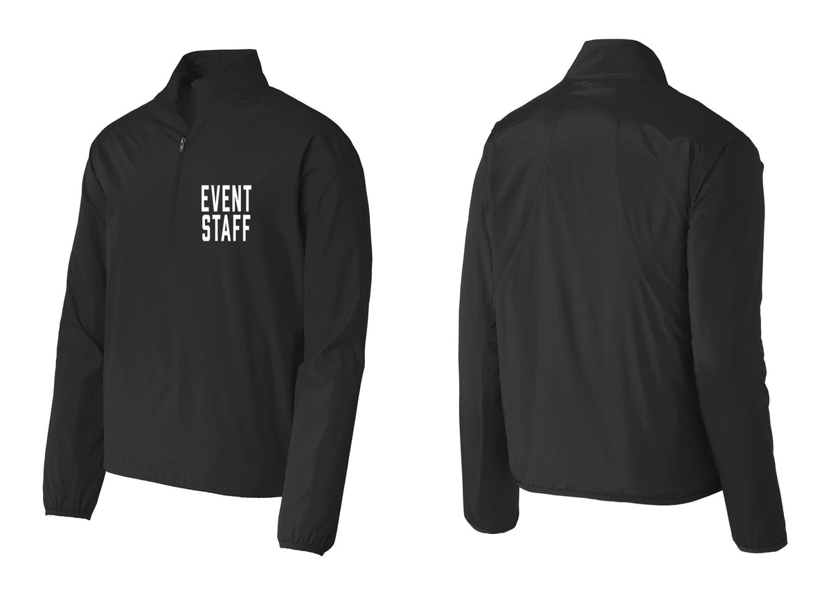 NYC Factory Event Staff Windbreaker 1/2-Zip Pullover (Classic) - Chest Only - Black