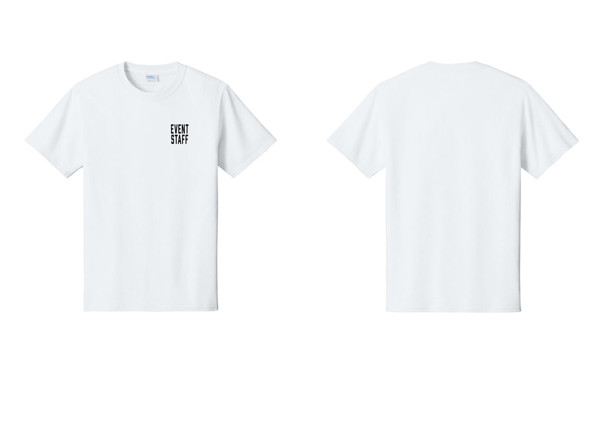 NYC Factory Event Staff T-Shirt, Condensed Lettering - Chest Only - White