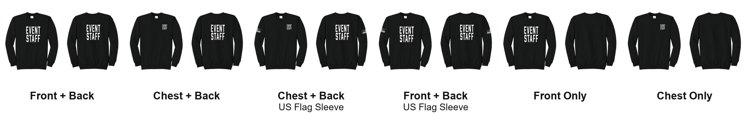 EVENT STAFF print layouts