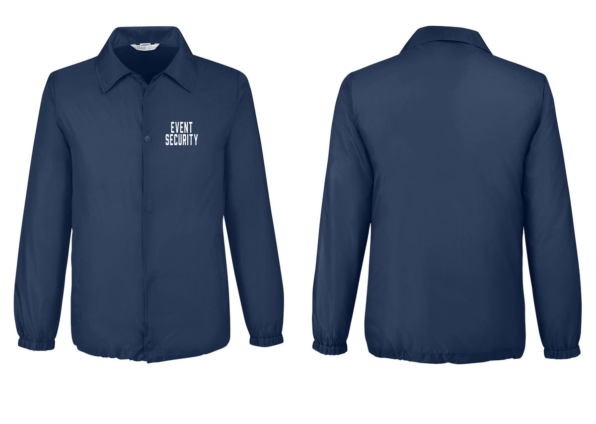 NYC Factory Event Security Snap-Front Coaches Jacket (Classic) - Chest Only - Sport Dark Navy