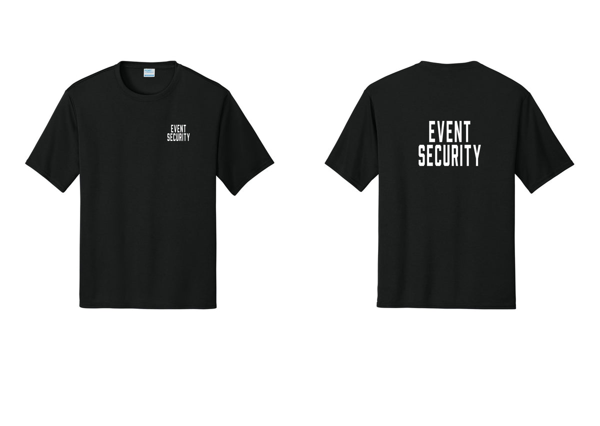 NYC Factory Event Security Performance T-Shirt (Classic) - Chest + Back - Black