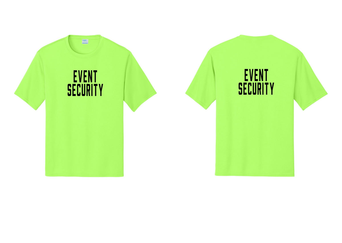 NYC Factory Event Security Performance T-Shirt (Classic) - Front + Back - Neon Green