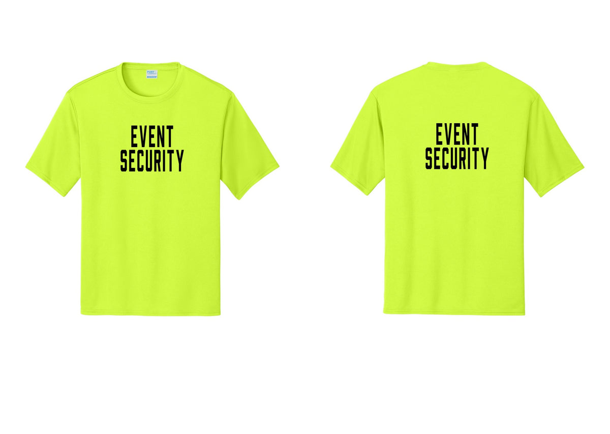 NYC Factory Event Security Performance T-Shirt (Classic) - Front + Back - Neon Yellow