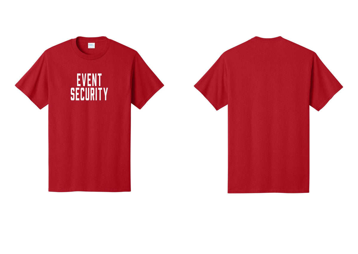 NYC Factory Event Security T-Shirt for Venues & Crowd Management (Classic) - Front Only - Red