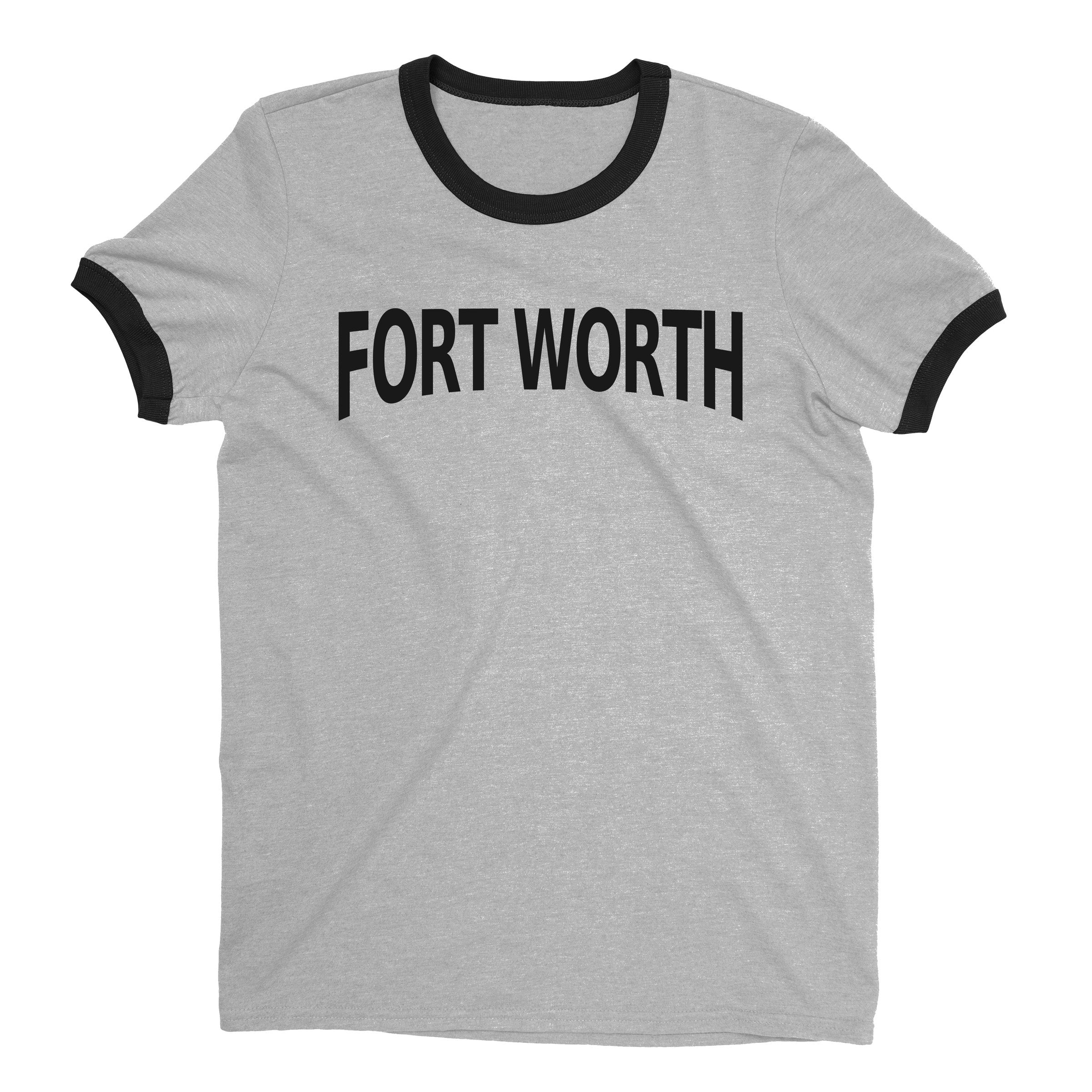 Fort Worth Ringer Tee — Heather Gray