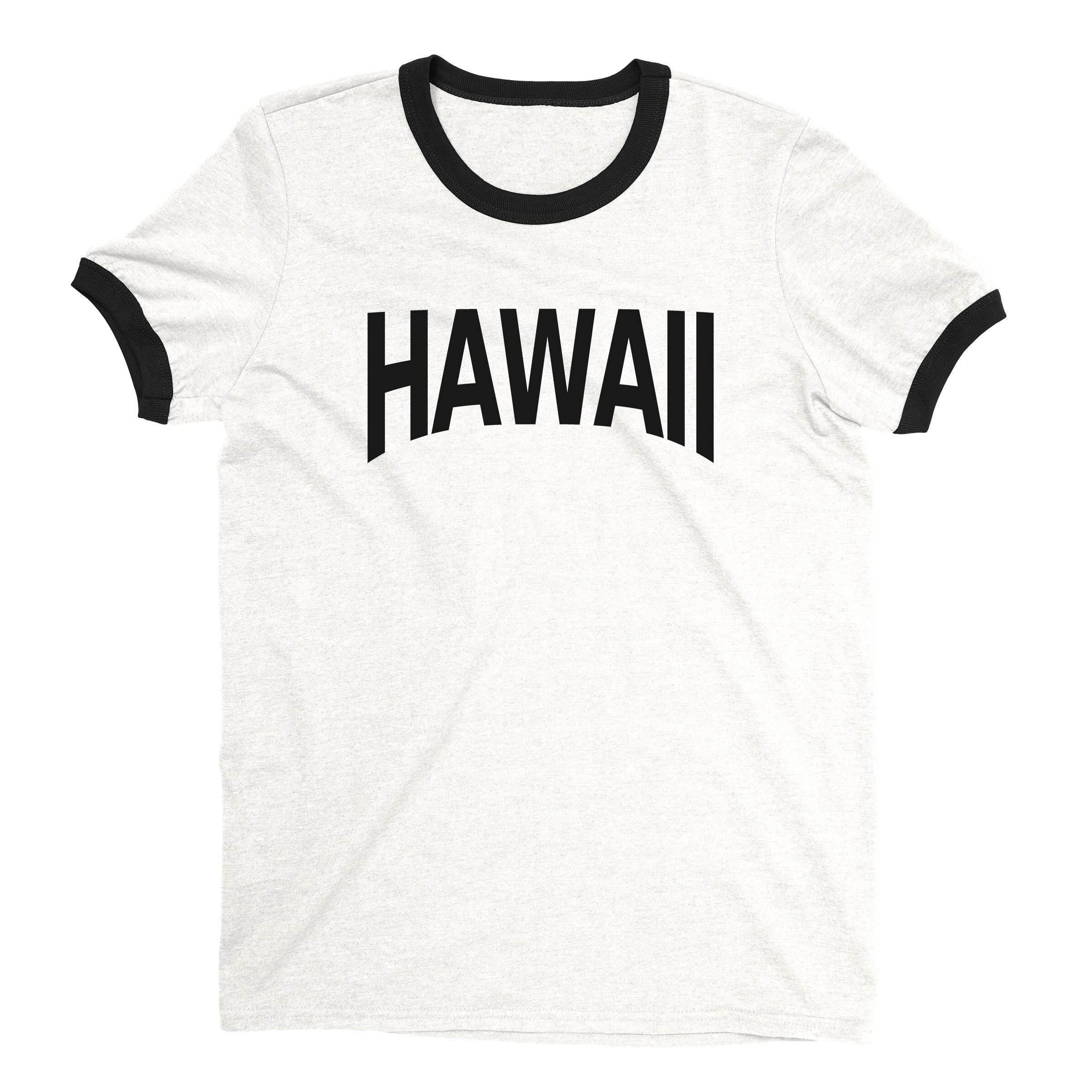 Hawaii Ringer Tee — White