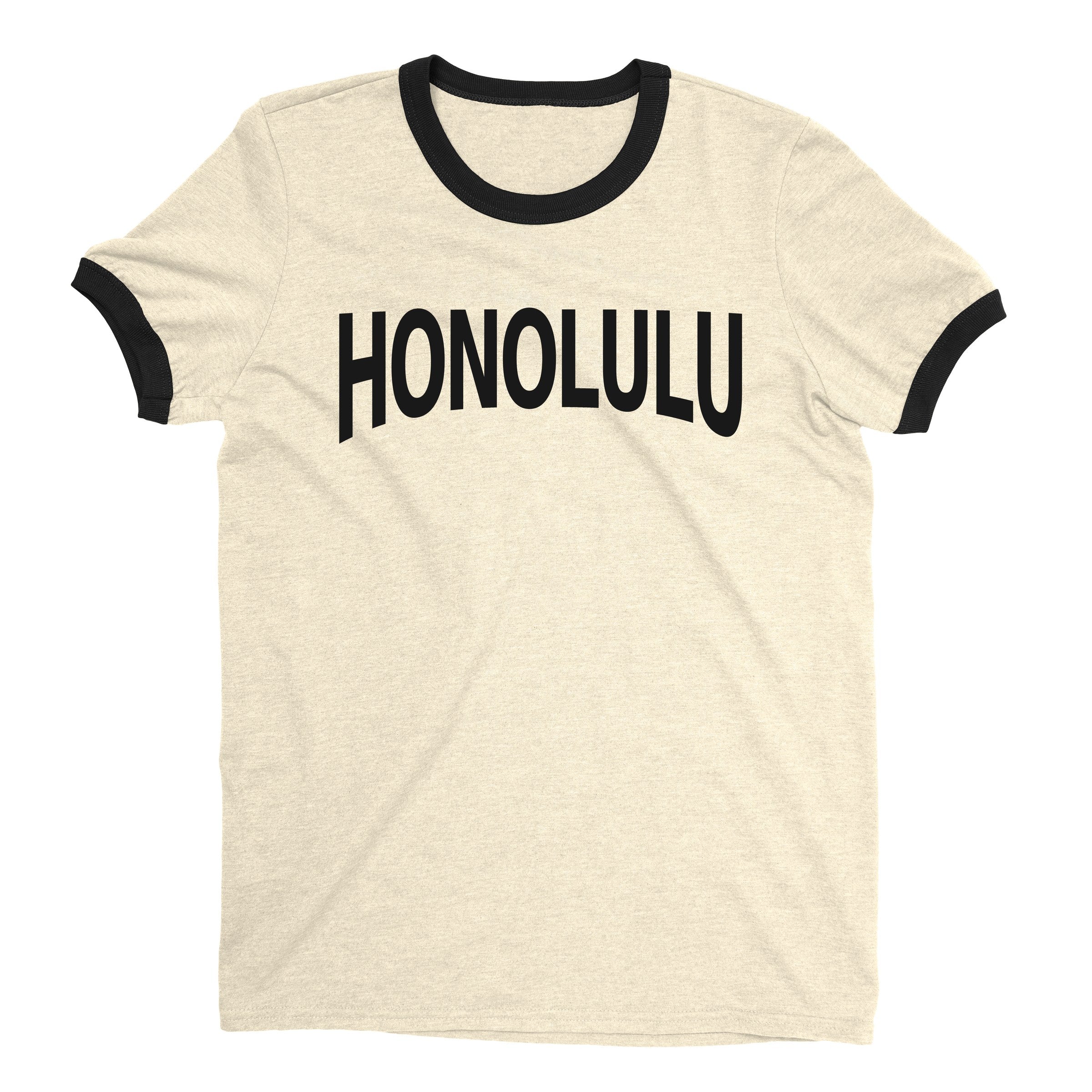 Honolulu Ringer Tee — Natural