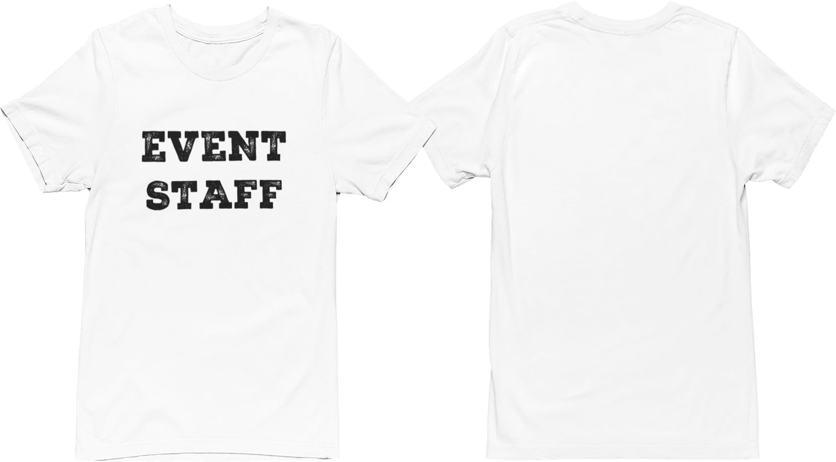 Professional Event T-Shirt - Rustic Design for Staff (Front Only, NR-G) Soft Cotton Tees