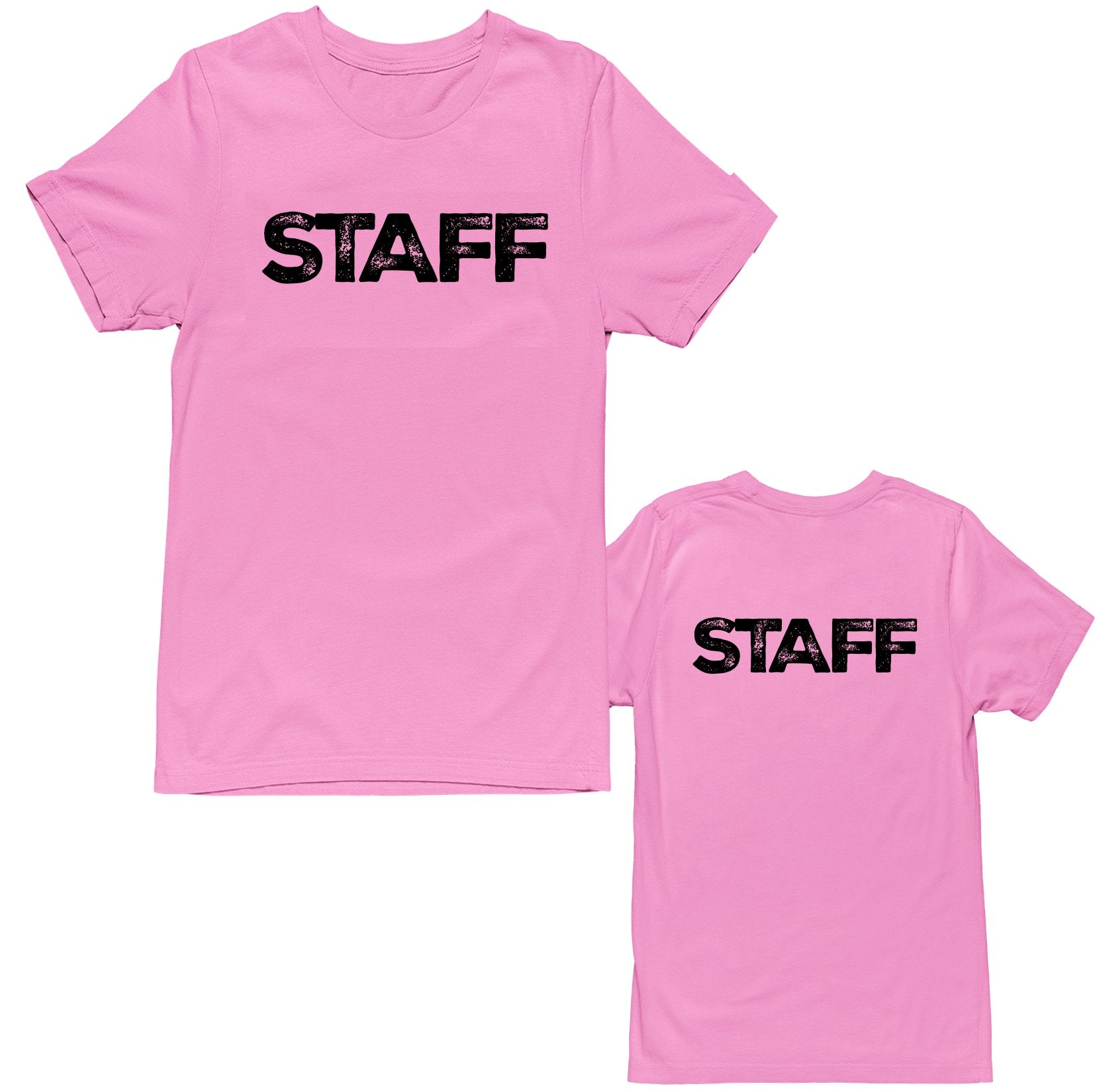 Staff Tees - Men's Unisex - Rustic Design - Soft Cotton Tees (NR-A, Front & Back) All Colors & Sizes