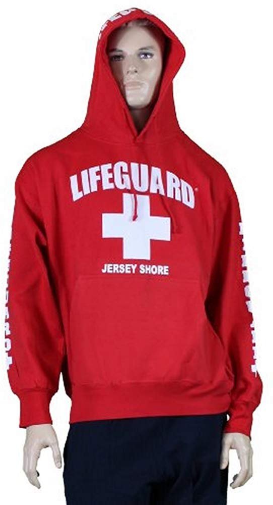 Lifeguard Jersey Shore NJ Life Guard Sweatshirt Red XL