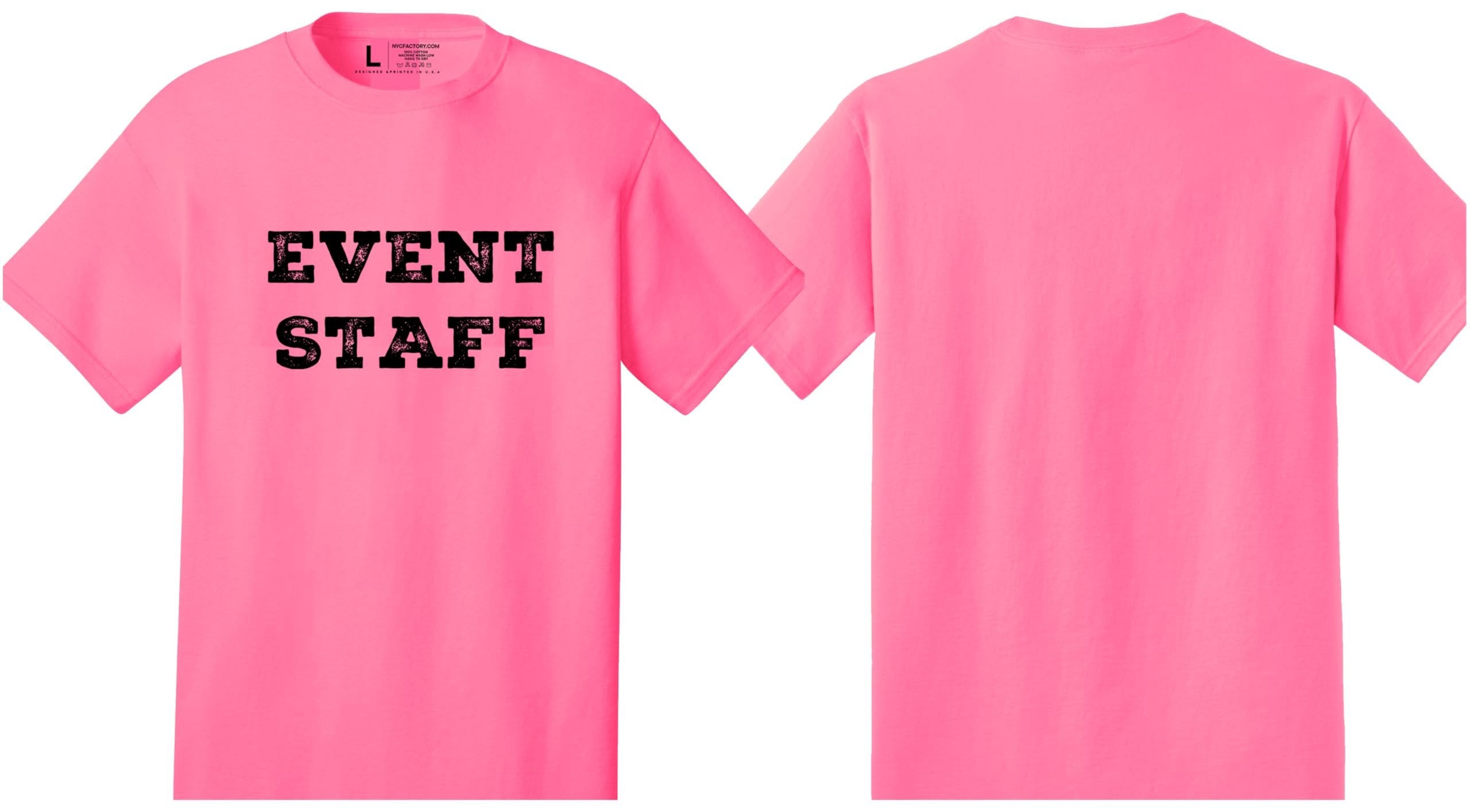 Professional Event T-Shirt - Rustic Design for Staff (Front Only, NR-G) Soft Cotton Tees