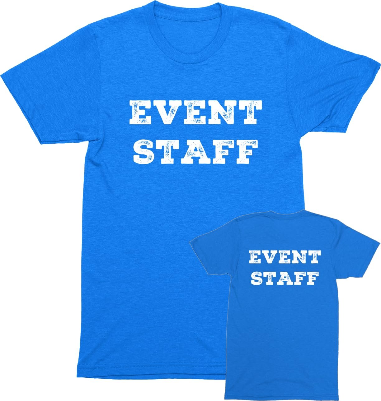Professional Event T-Shirt - Rustic Design for Staff (Front & Back, NR-A) Soft Cotton Tees