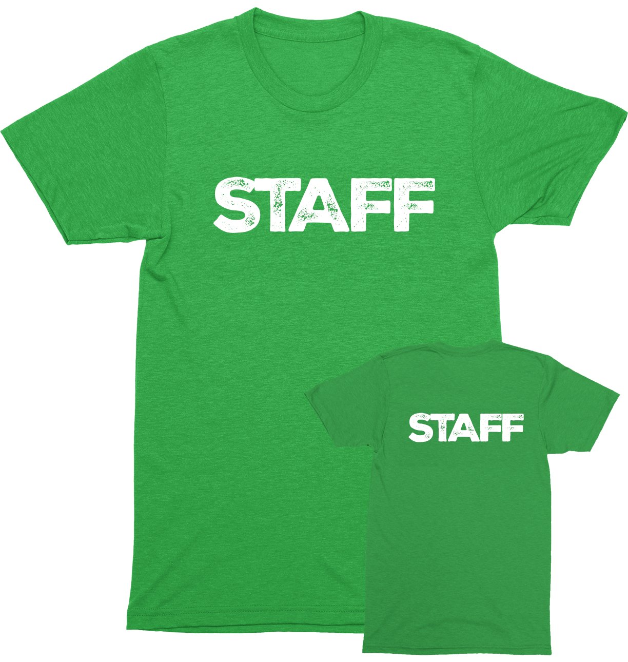 Staff Tees - Men's Unisex - Rustic Design - Soft Cotton Tees (NR-A, Front & Back) All Colors & Sizes