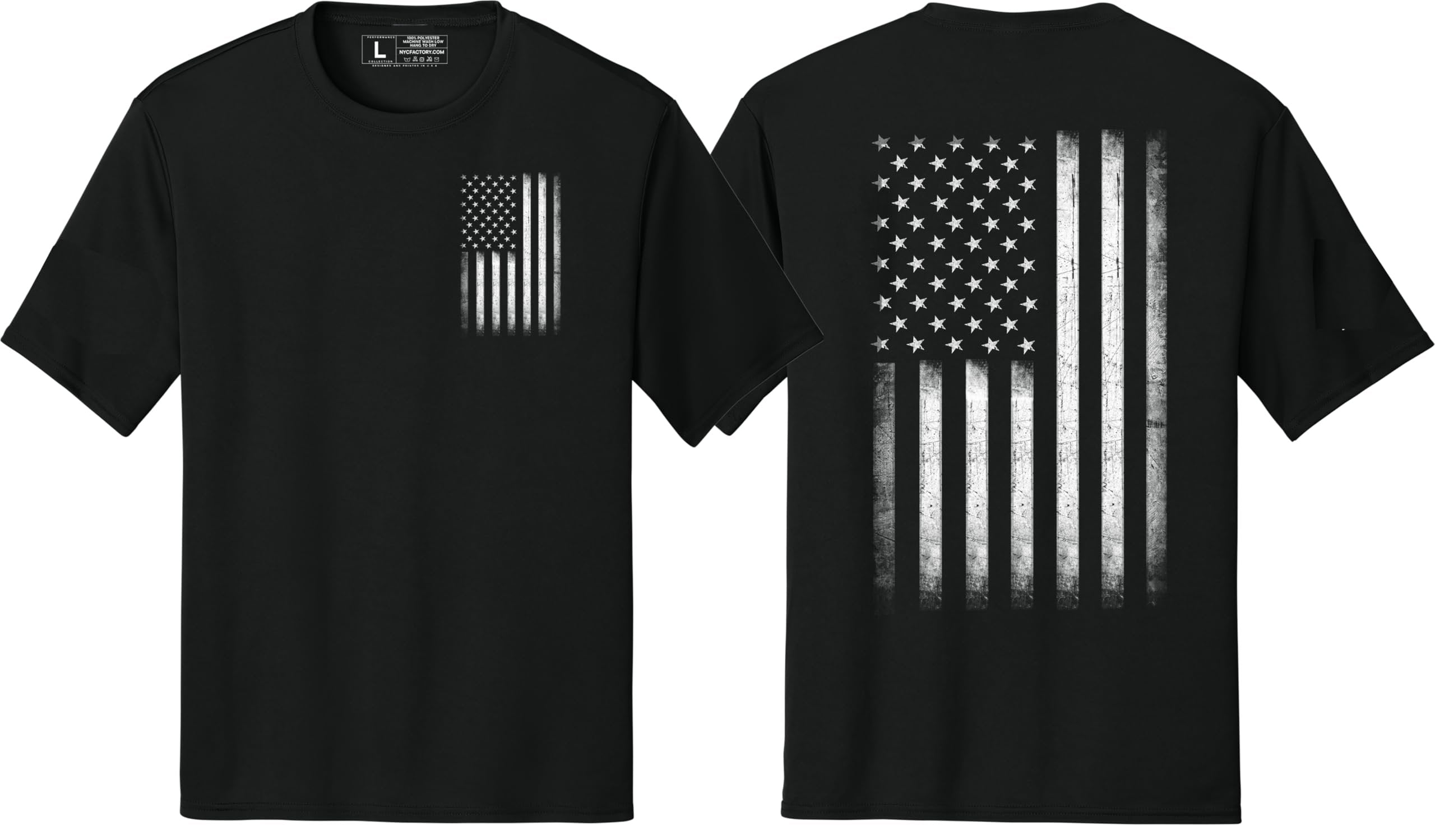 Men's USA Flag Tee Patriot Sleeve Print 1776 T-Shirts 4th of July