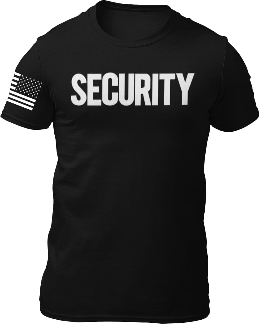 Men's Security T-Shirt (Front, Back & Sleeve Print Tee)