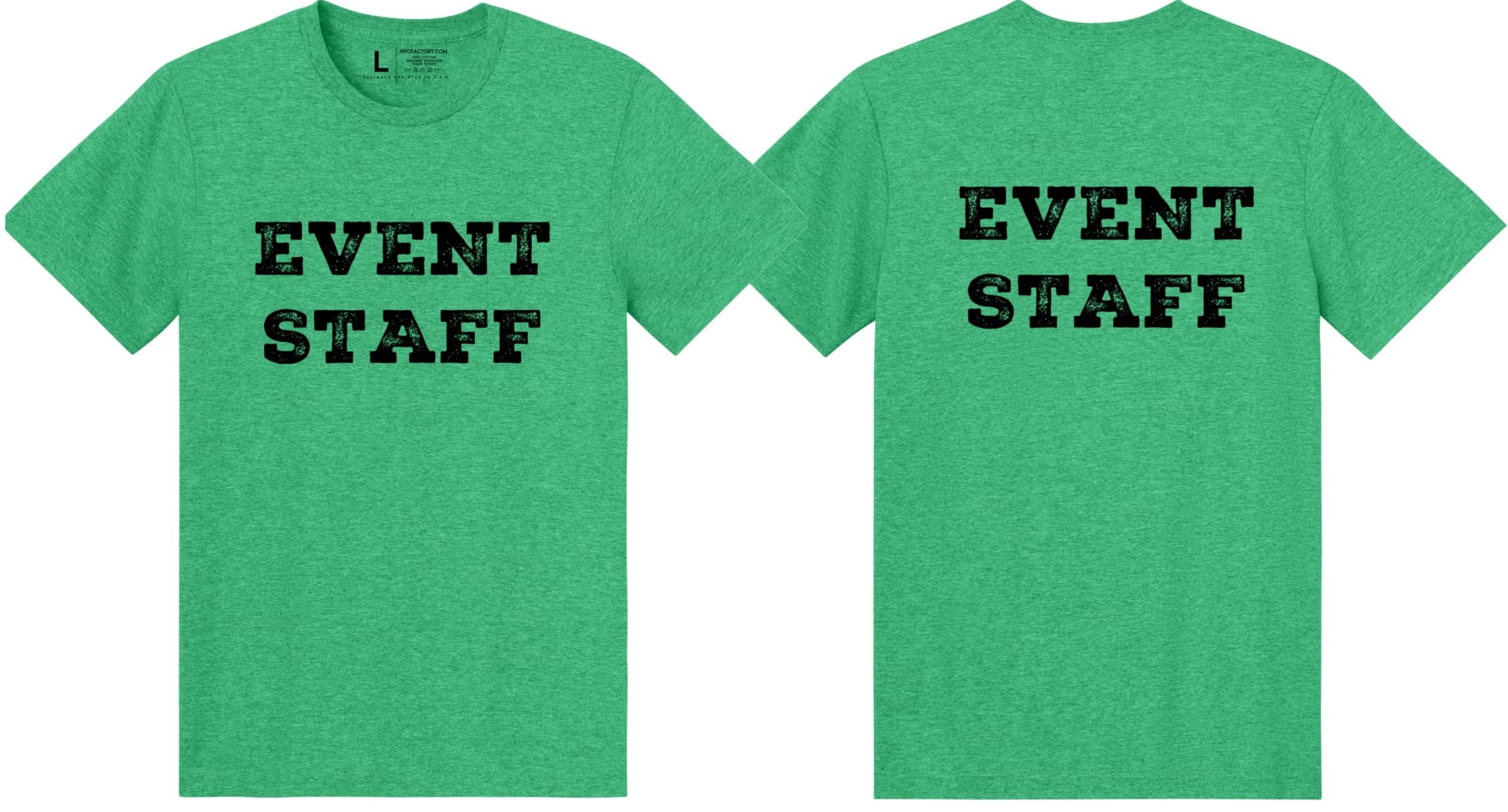 Professional Event T-Shirt - Rustic Design for Staff (Front & Back, NR-A) Soft Cotton Tees