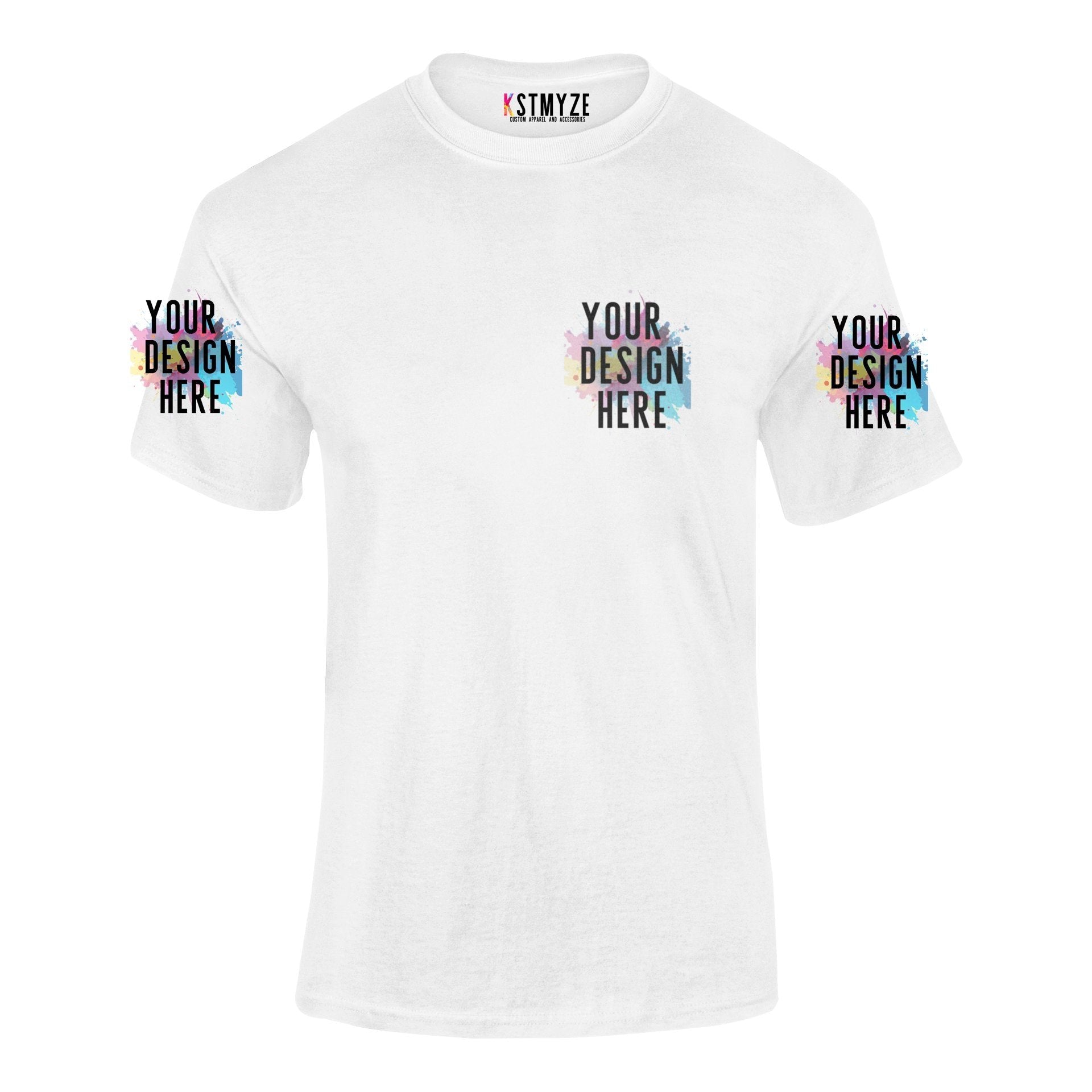 Custom Shirt Personalized Front Back Sleeve Print Mens Kids Ladies Toddler