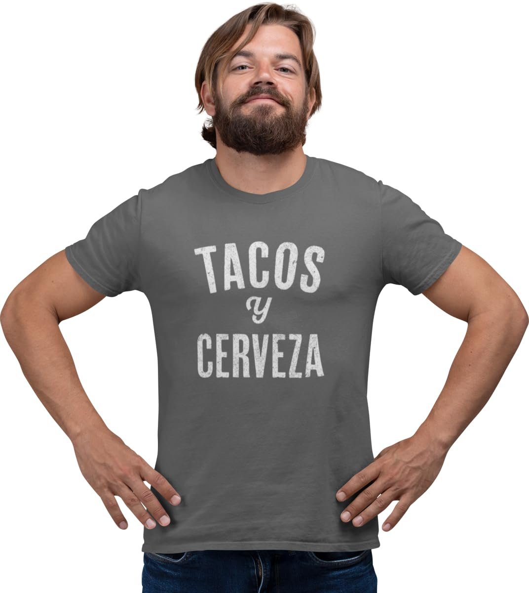 Men's Cinco De Mayo T-Shirt Taco Y Cerveza Party Beer Tees