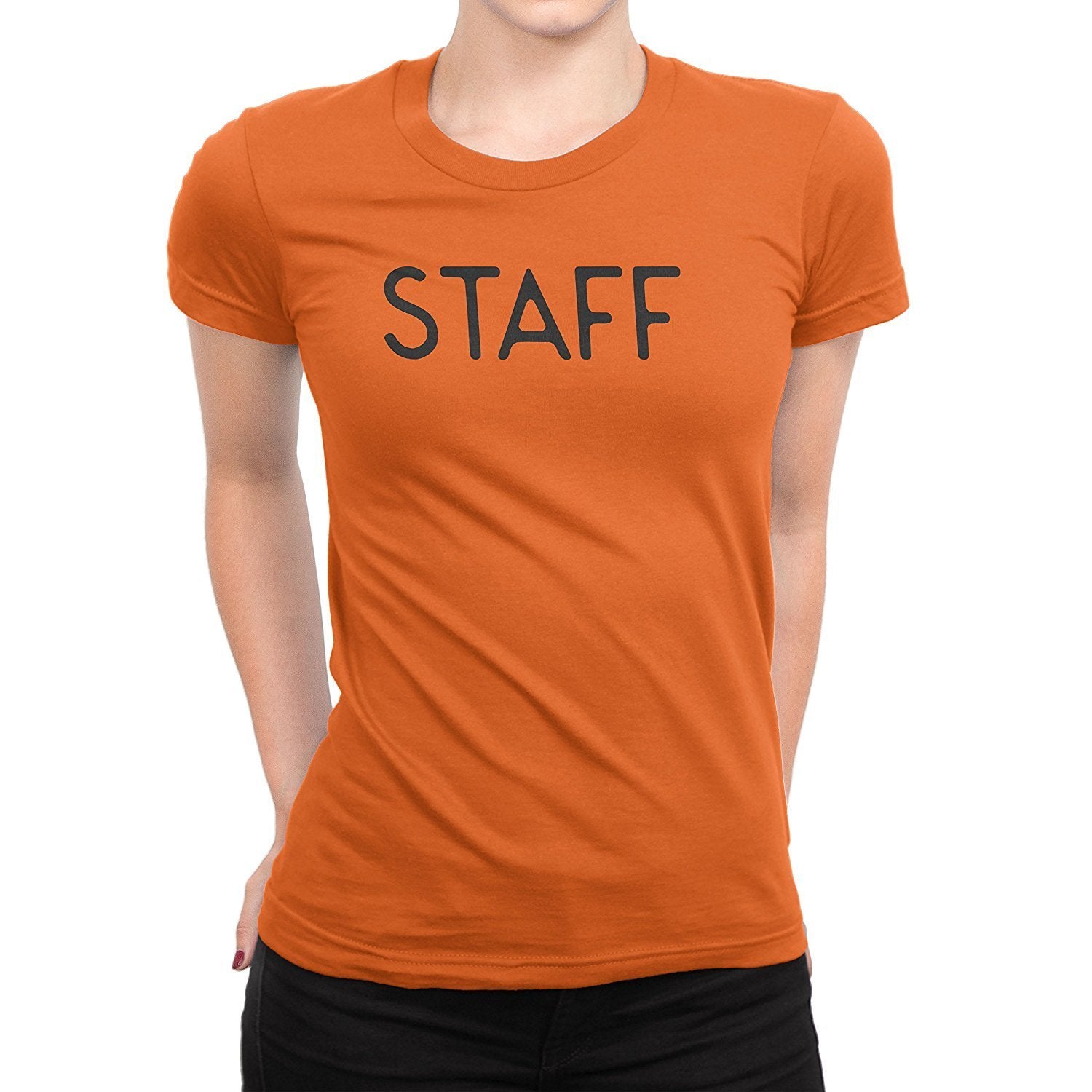 NYC FACTORY Staff T-Shirt Ladies Screen Printed Tee Front & Back Design Event Shirt