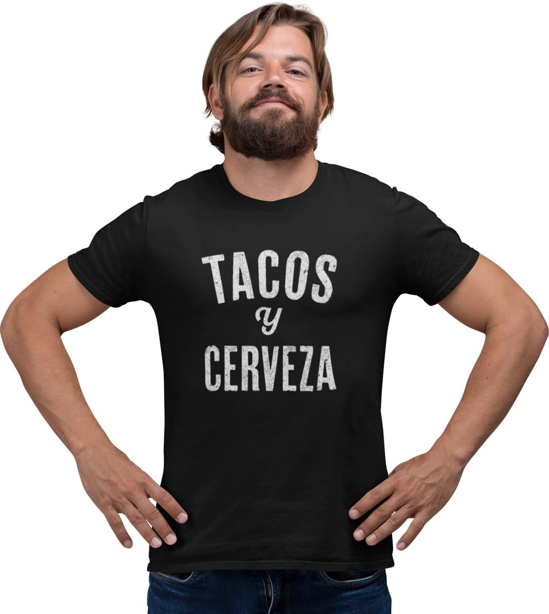 Men's Cinco De Mayo T-Shirt Taco Y Cerveza Party Beer Tees
