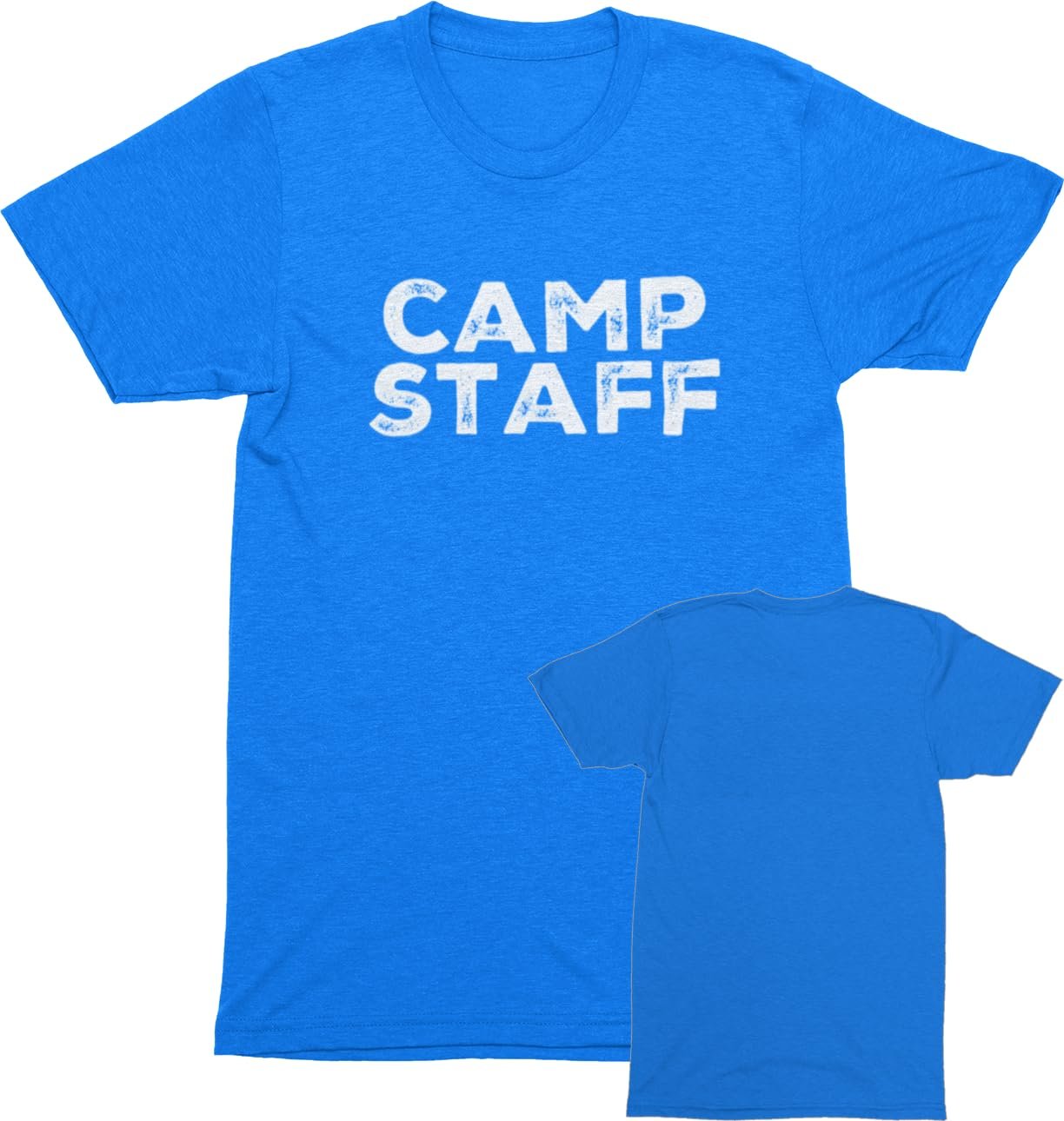 CAMP Staff T-Shirt Summer Counselor Rustic Design Cotton Tee (Front Print Only)