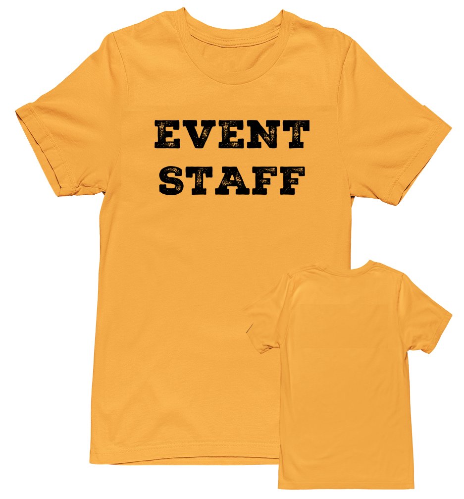 Professional Event T-Shirt - Rustic Design for Staff (Front Only, NR-G) Soft Cotton Tees