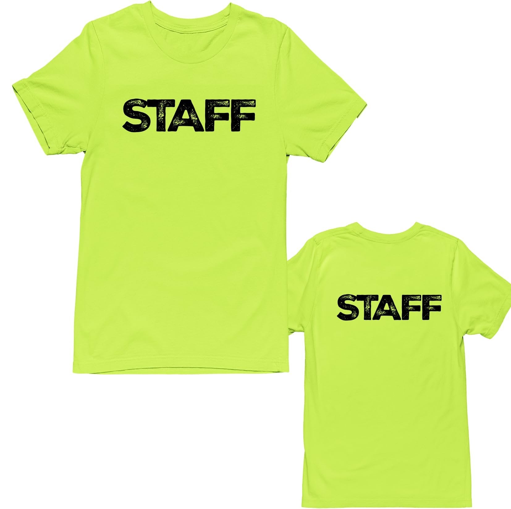 Staff Tees - Men's Unisex - Rustic Design - Soft Cotton Tees (NR-A, Front & Back) All Colors & Sizes