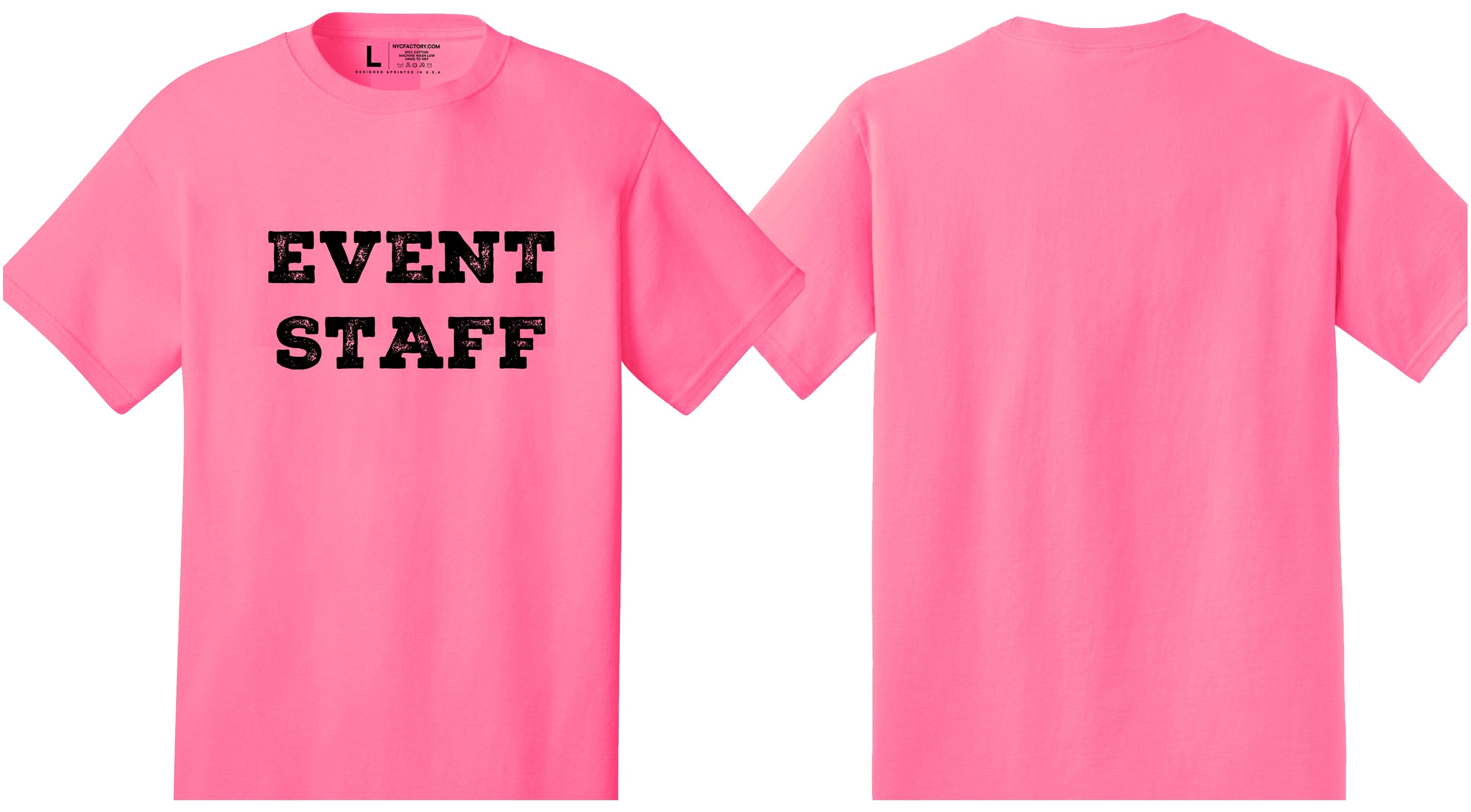 Professional Event Men's Unisex Staff Tees - Front & Back All Colors & Sizes In Stock