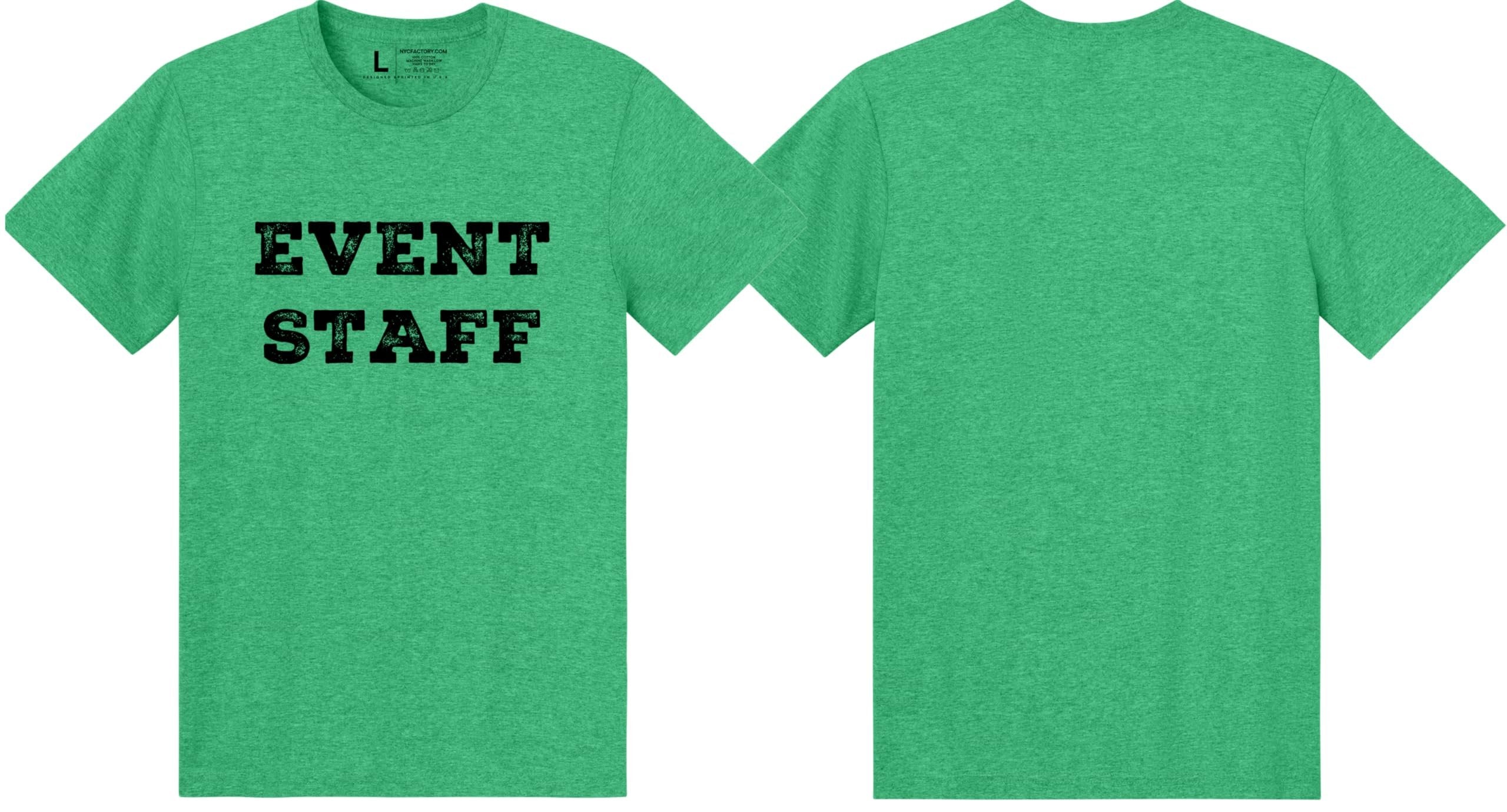 Professional Event Men's Unisex Staff Tees - Front & Back All Colors & Sizes In Stock