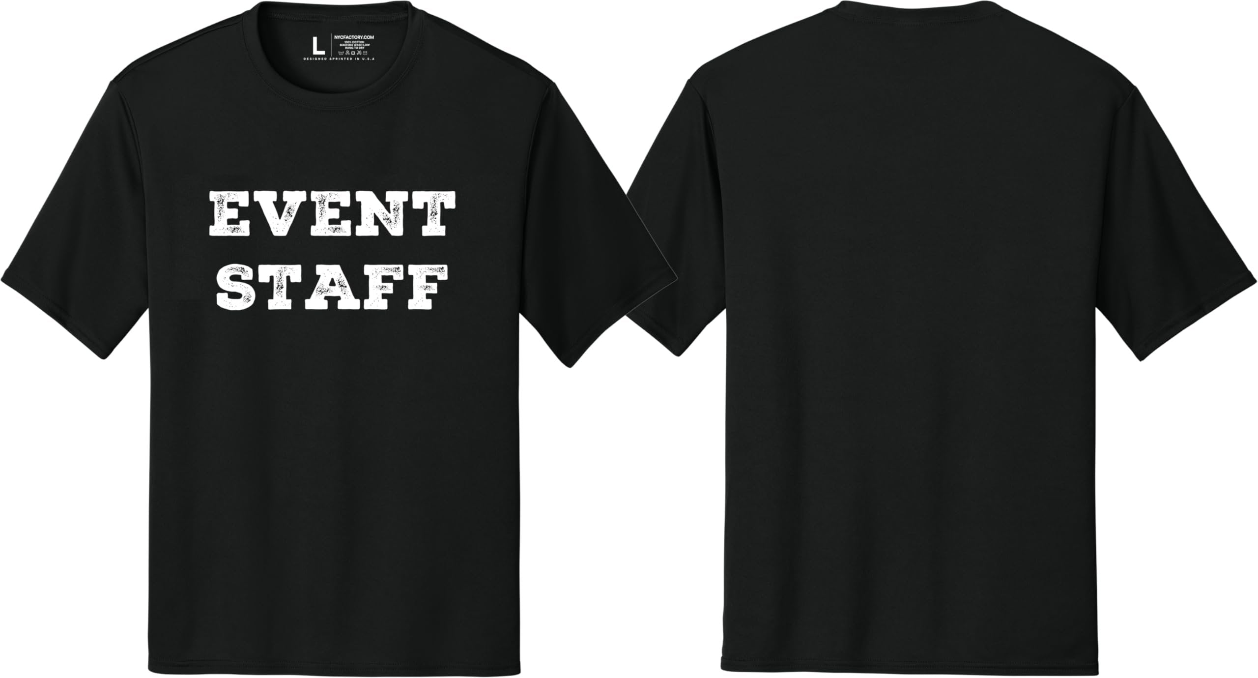 Professional Event T-Shirt - Rustic Design for Staff (Front Only, NR-G) Soft Cotton Tees