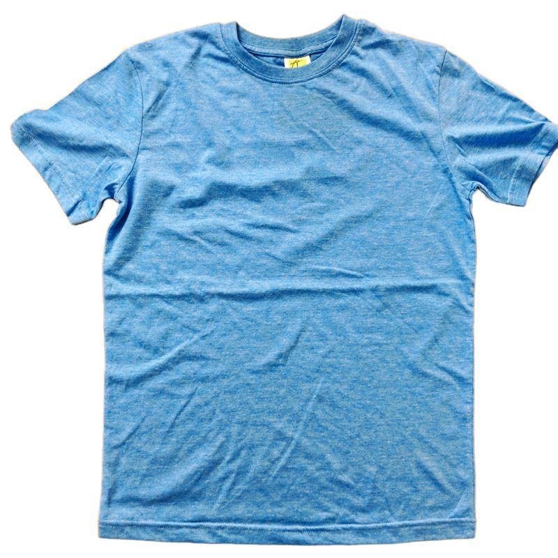 Tulo Garn Kids Heather Color Cotton Blend Crew Tee - NYC Factory
